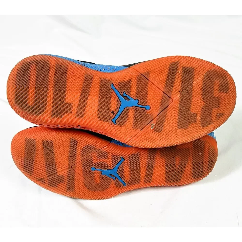 Nike Air Jordan Why Not Zer0.1 Men's Sz 10 Black Blue Orange Hi Top Shoes